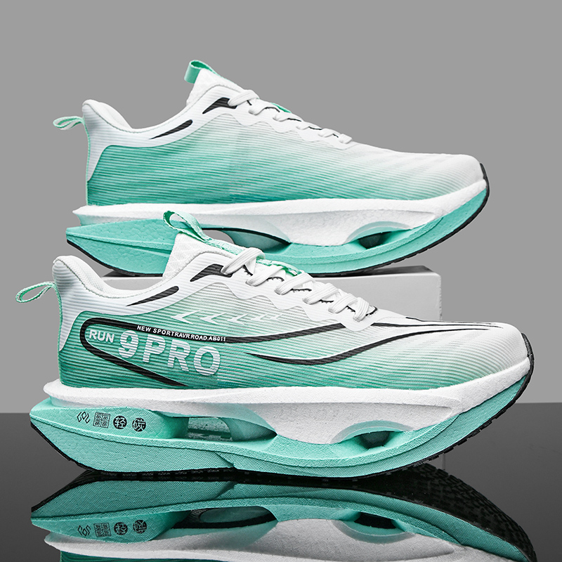 Breathable Mesh Athletic Shoes - รองเท้าวิ่งผู้ชาย พื้นคาร์บอน สำหรับมาราธอน รองเท้ากีฬาเฉพาะทาง รองเท้าลำลองผู้ชาย ระบายอากาศได้ดี