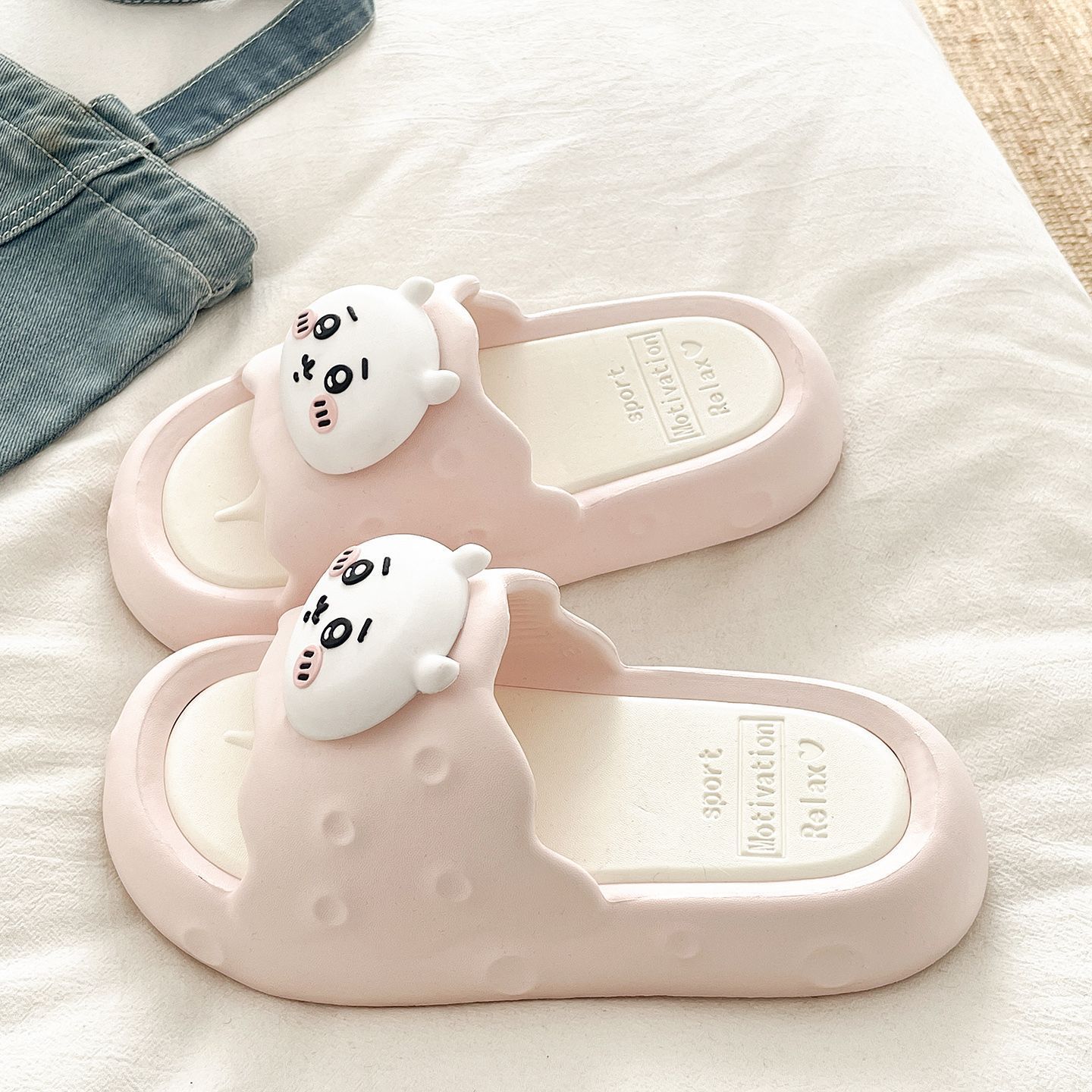 Sandals - รองเท้าแตะอนิเมะลายใหม่สำหรับฤดูร้อน แบบถอดได้ ใส่สบาย ใช้งานได้หลากหลาย สำหรับผู้หญิง ลายชิคาวะ