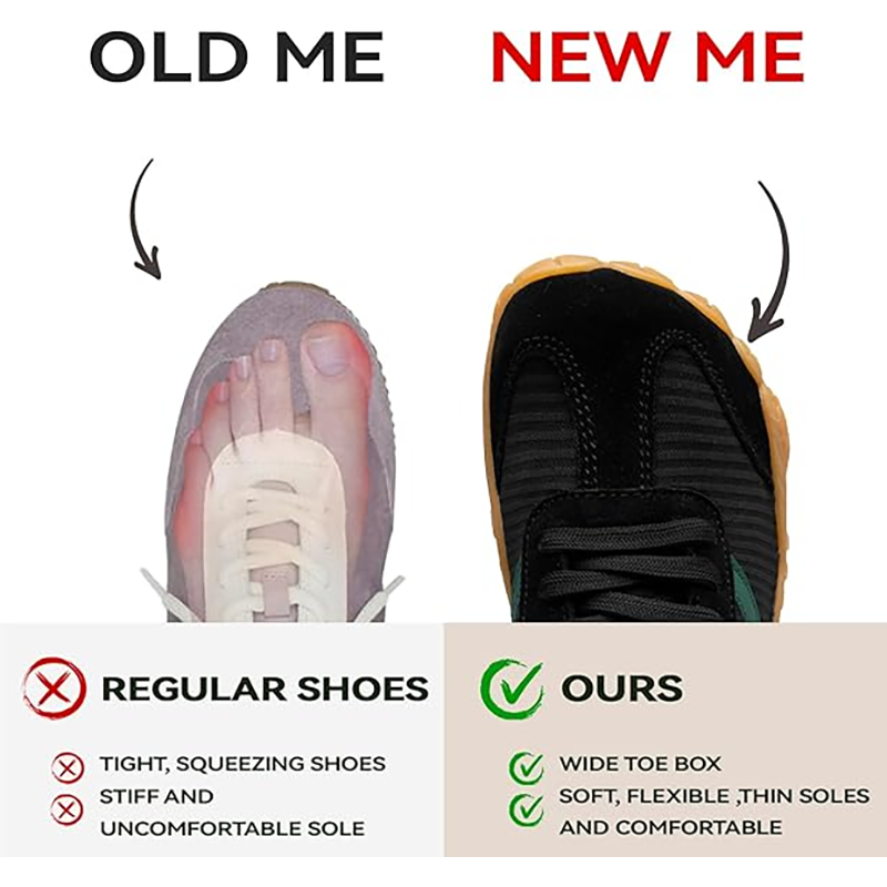 รองเท้าเดินป่าแบบเท้าเปล่าสำหร - Wide Toe Box Running Sneakers บทวิจารณ์และราคา