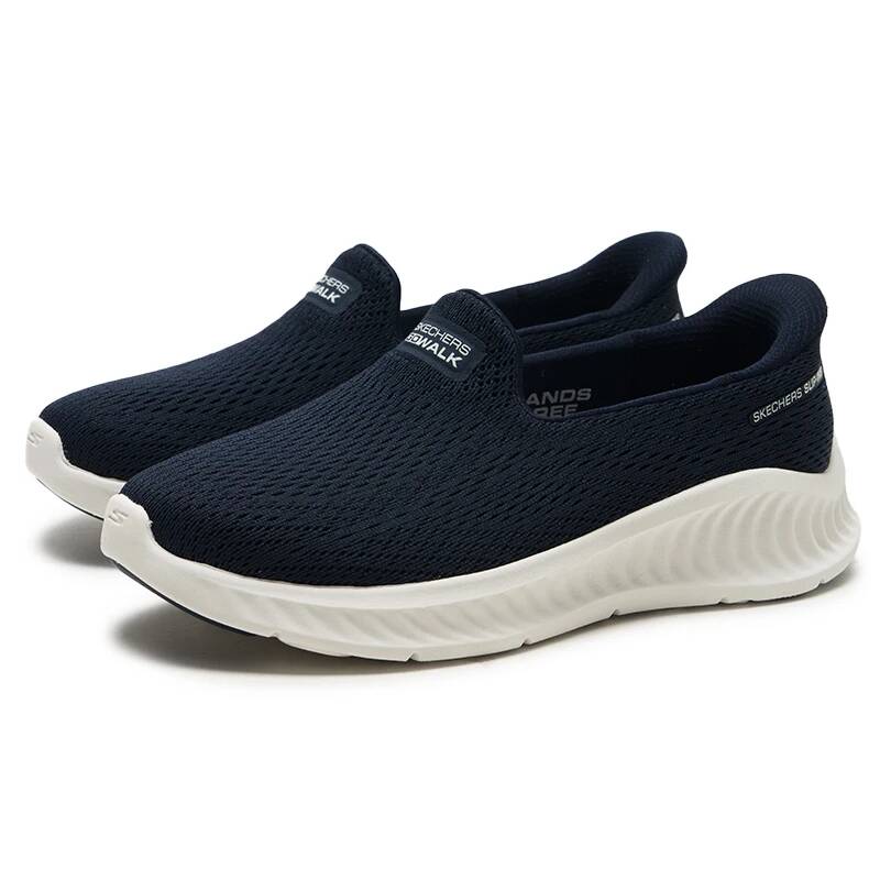 Skechers 125644-NVW รองเท้าผ้า - Knit Fabric Lace Up Sneakers บทวิจารณ์และราคา