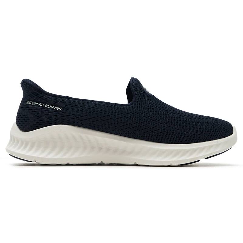 Skechers 125644-NVW รองเท้าผ้า - Knit Fabric Lace Up Sneakers บทวิจารณ์และราคา