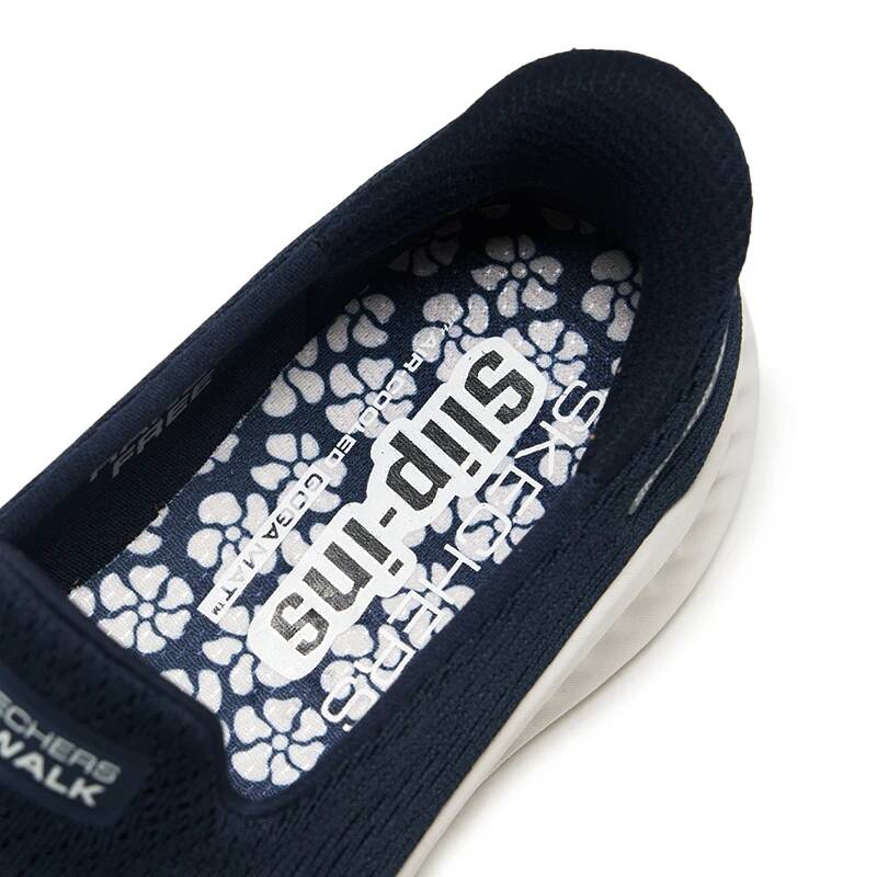 Skechers 125644-NVW รองเท้าผ้า - Knit Fabric Lace Up Sneakers บทวิจารณ์และราคา